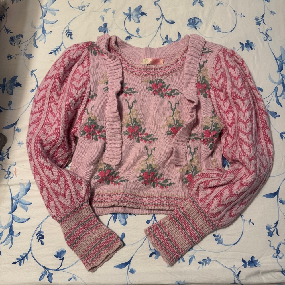 Loveshackfancy floral sweater